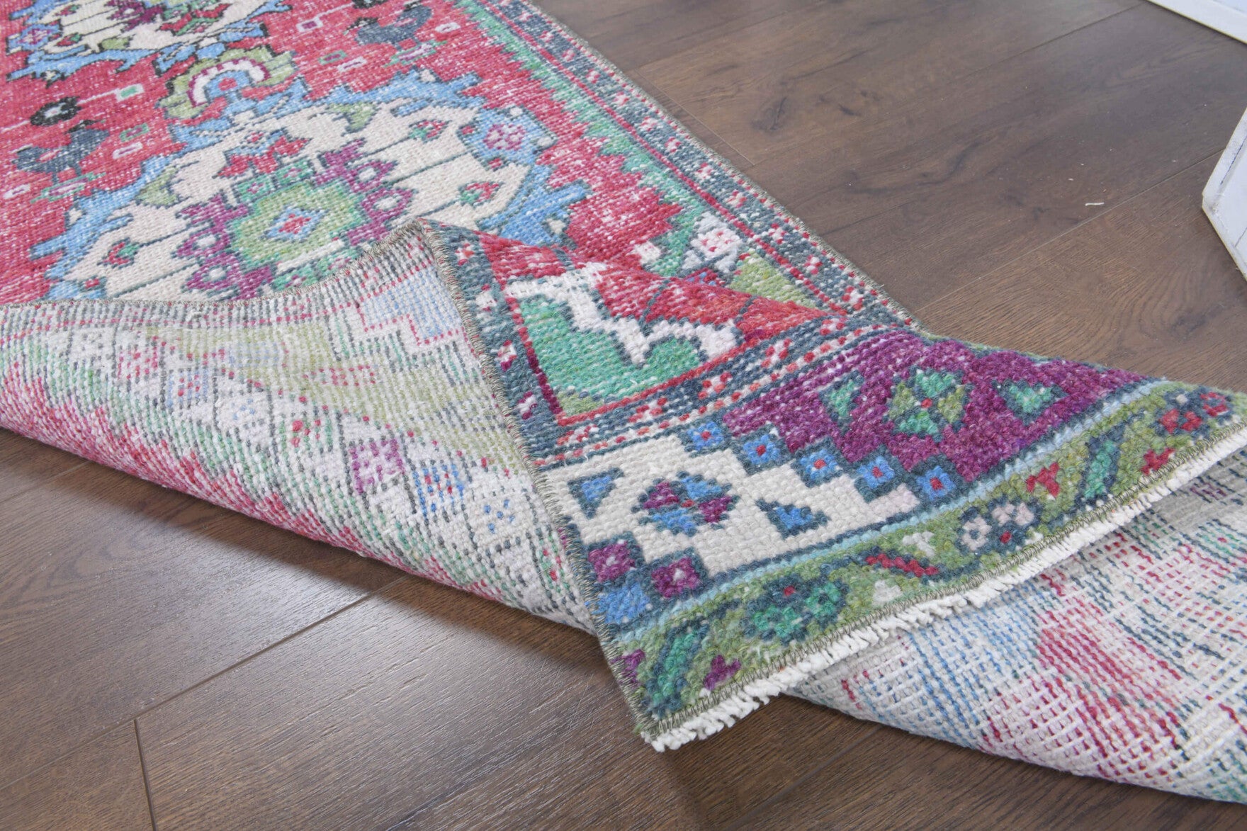 60x319 cm vintage Anatolian runner rug – Zuhreperi, low pile, wool