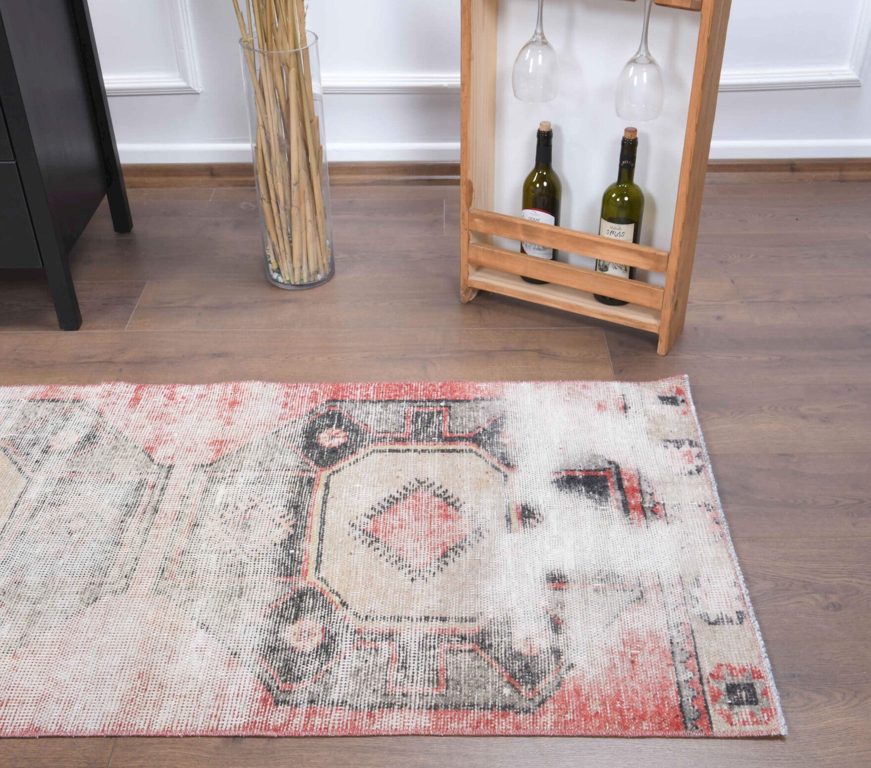 Handmade wool runner from Anatolia, Turkey – 2x13 Wool Antique Runner Rug 2'4" x 13'