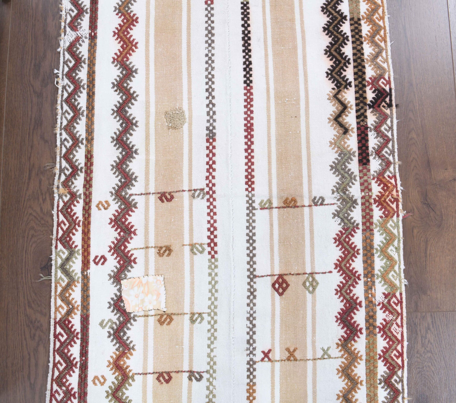 One-of-a-kind 1970s Anatolian vintage kilim runner rug in wool, 2'4" x 5'