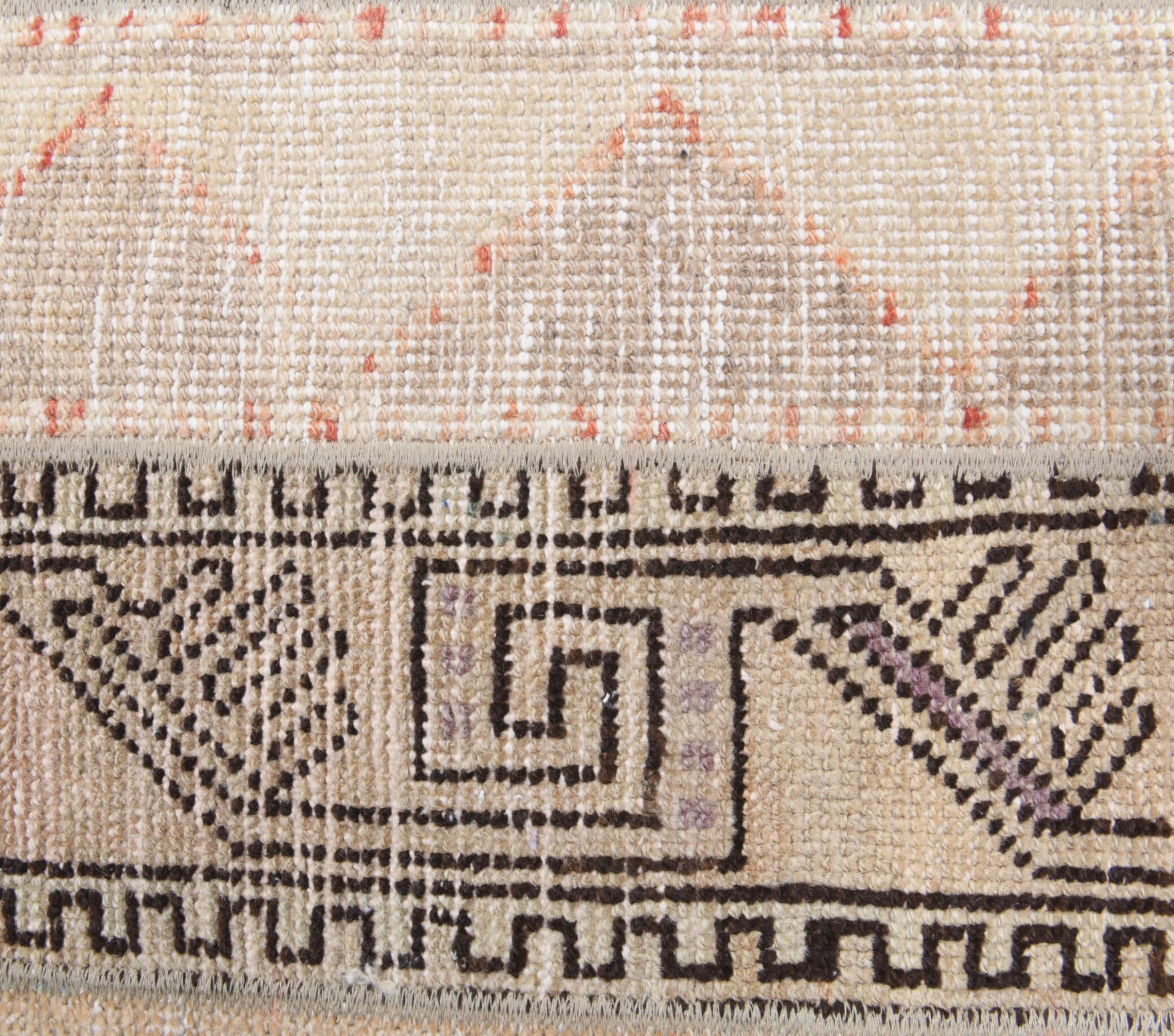 61x182 cm vintage patchwork Anatolian runner rug – Aristodora, low pile, wool