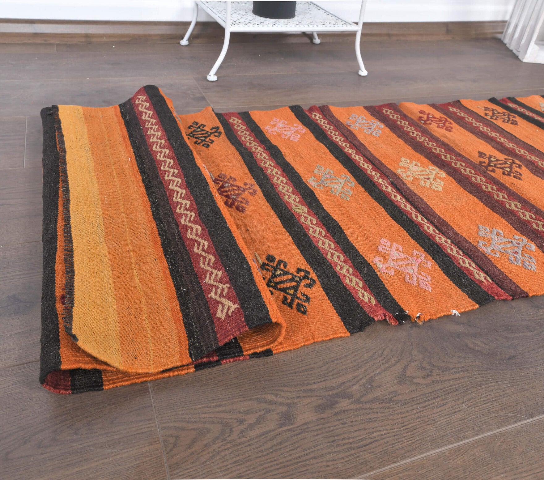 2x6 Vintage Kilim Orange Runner