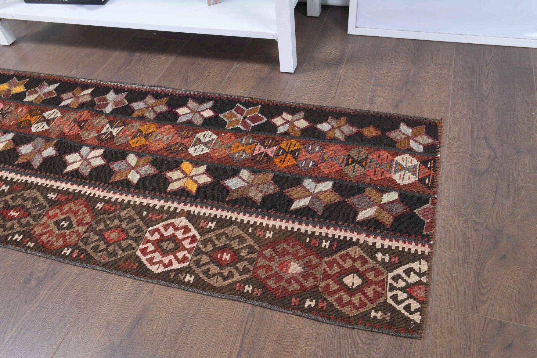 54x178 cm vintage kilim Anatolian runner rug – Yeliznisin, flatweave, wool