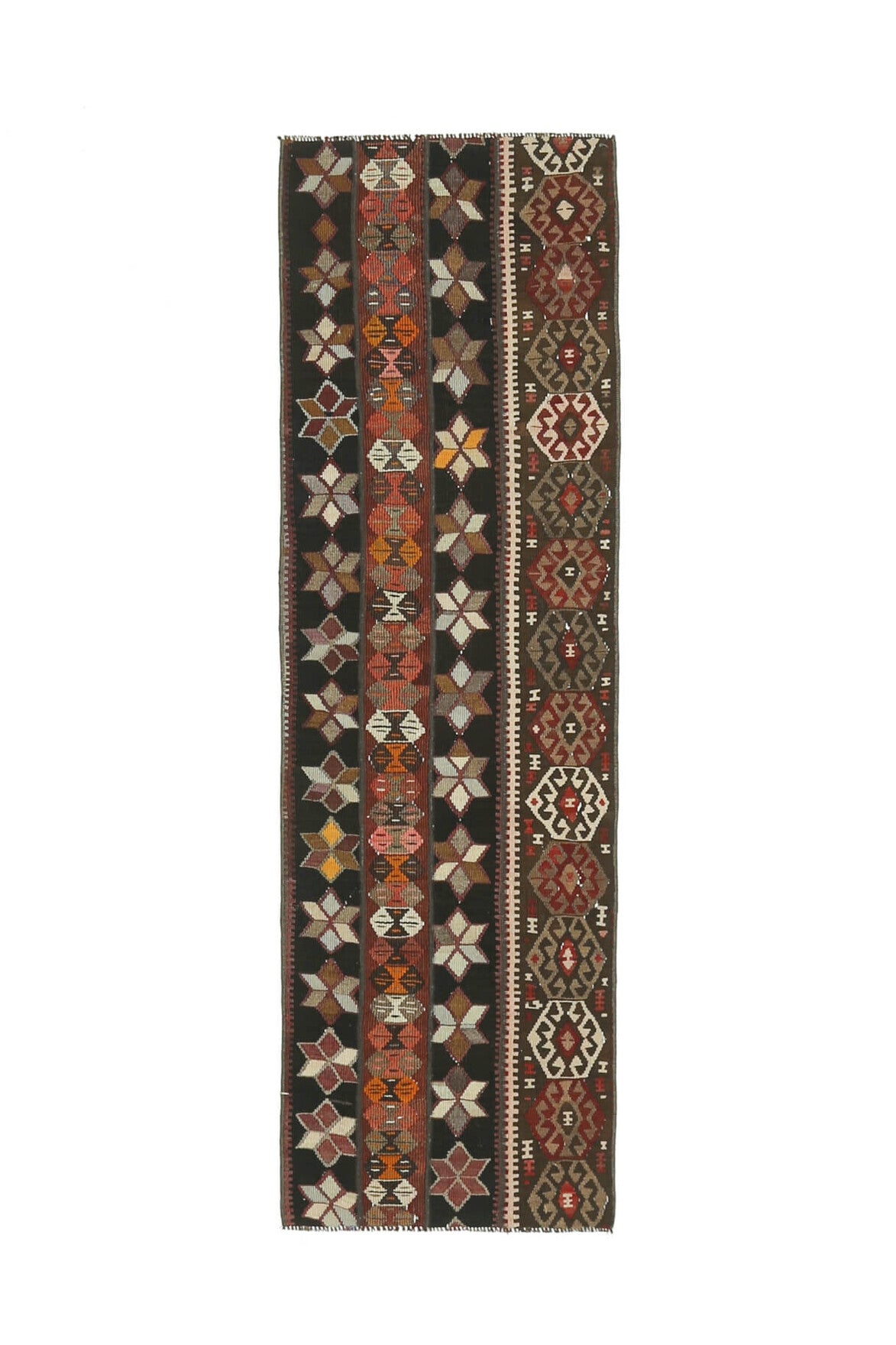 2x6 Wool Vintage Turkish Kilim Runner Rug
