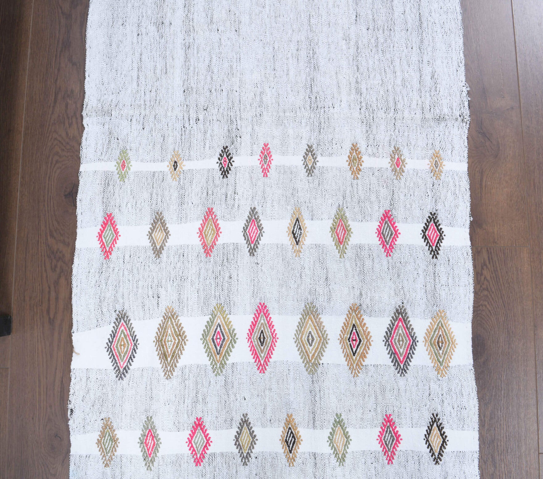 One-of-a-kind 1960s Anatolian vintage kilim runner rug in wool, 2'4" x 5'11"