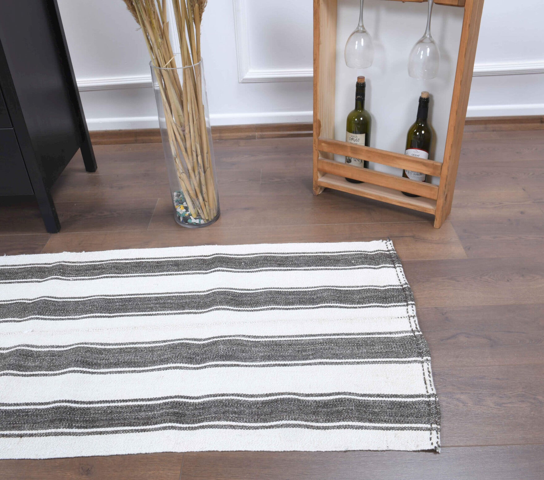 Handwoven flatweave wool runner from Anatolia, Turkey – 2x6 Vintage Kilim Runner Rug 2'3" x 5'11"