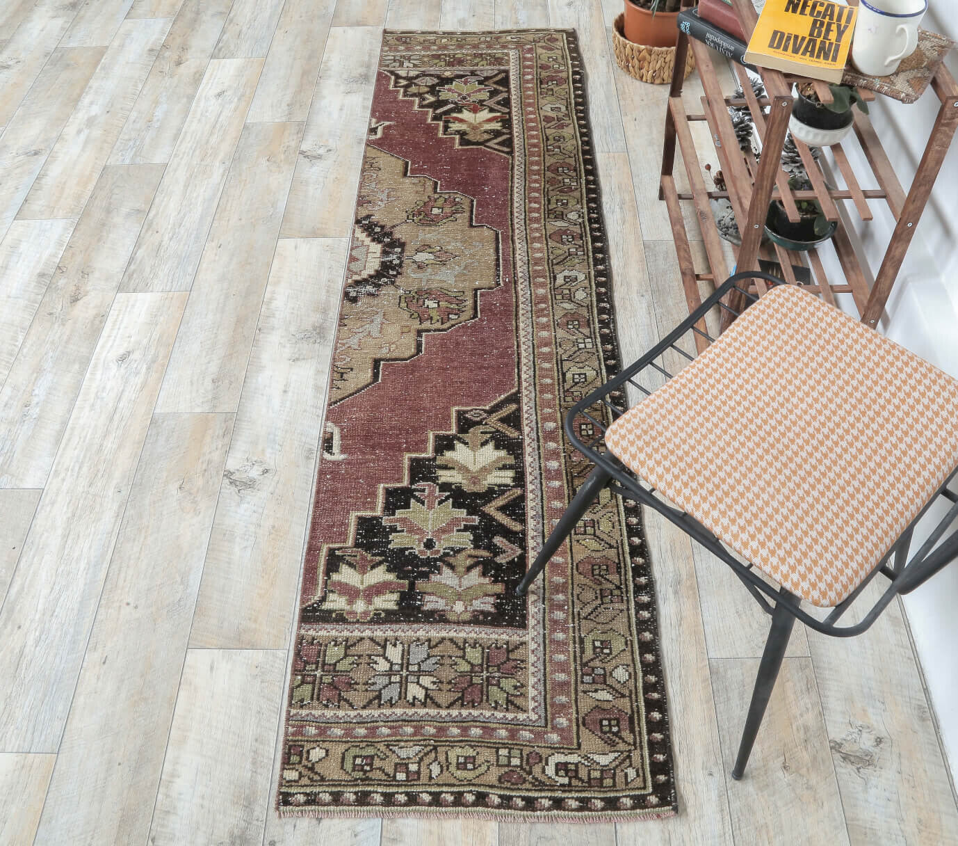2x7 Vintage Handwoven Anatolian Runner Rug