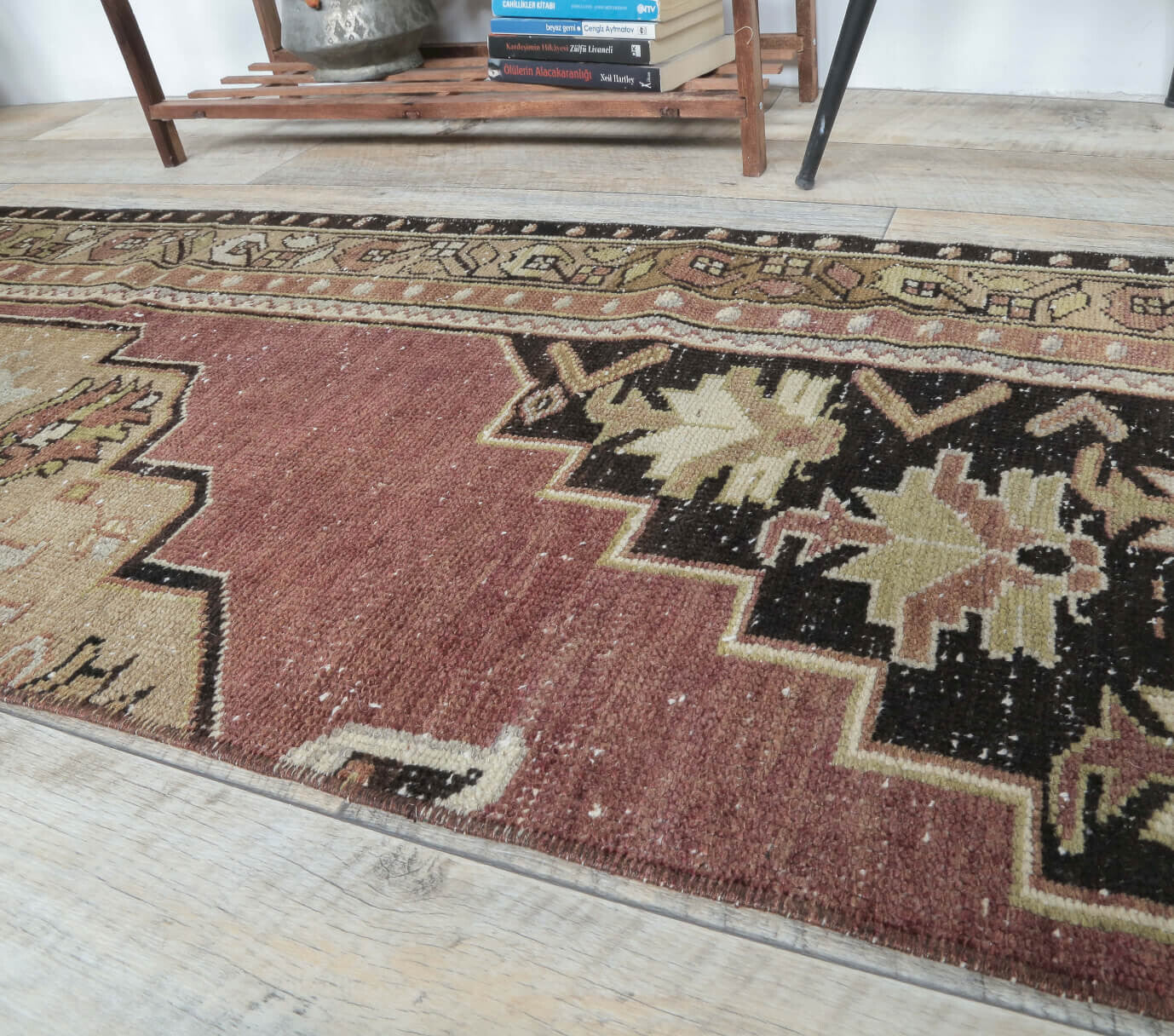 2x7 Vintage Handwoven Anatolian Runner Rug