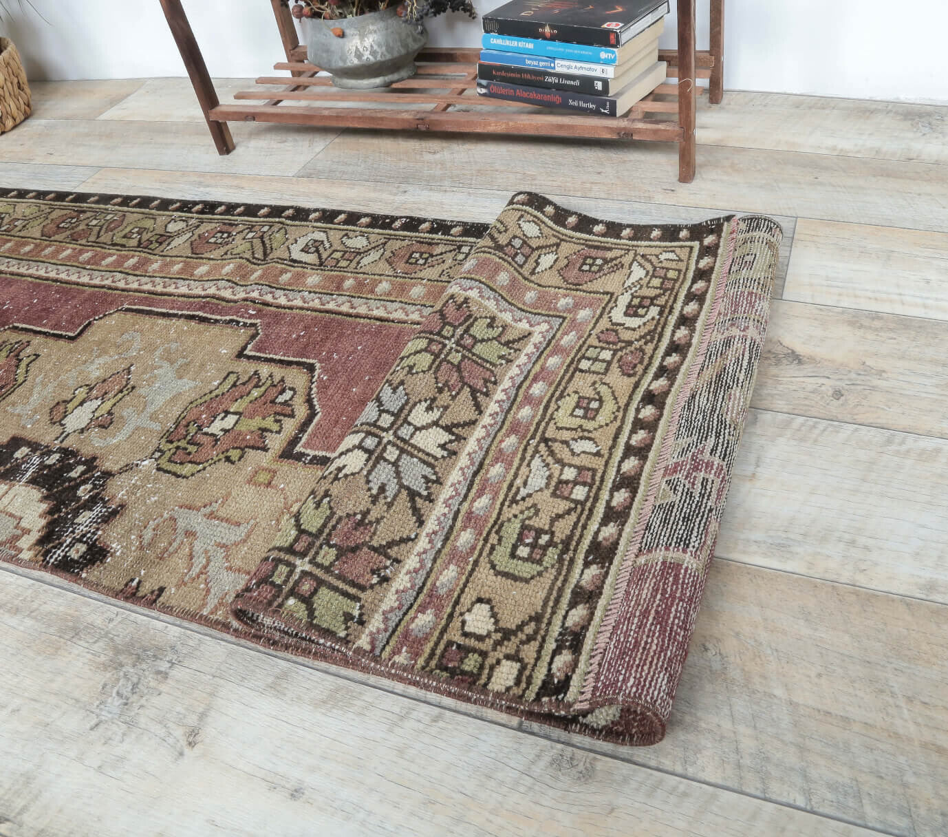2x7 Vintage Handwoven Anatolian Runner Rug
