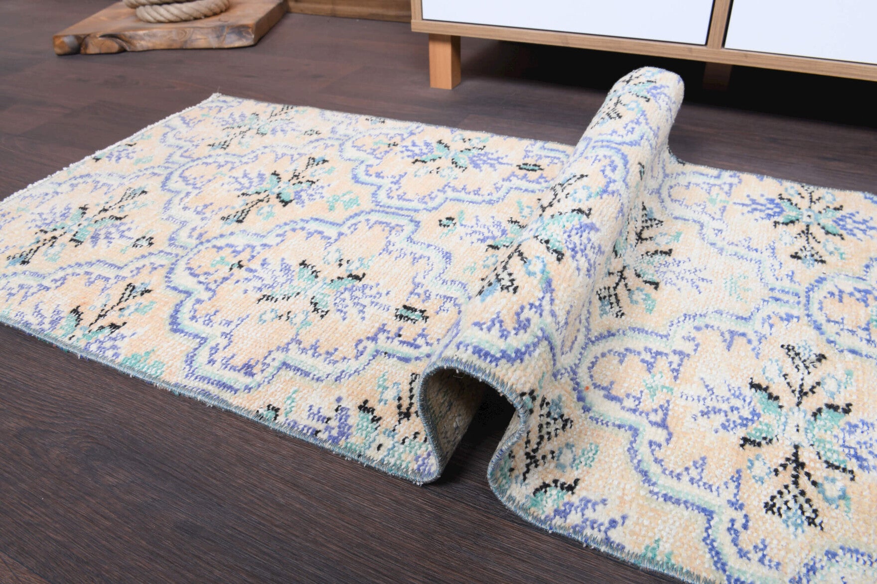 Handmade wool runner from Anatolia, Turkey – Vintage Anatolian Runner Rug 2' x 6'11"