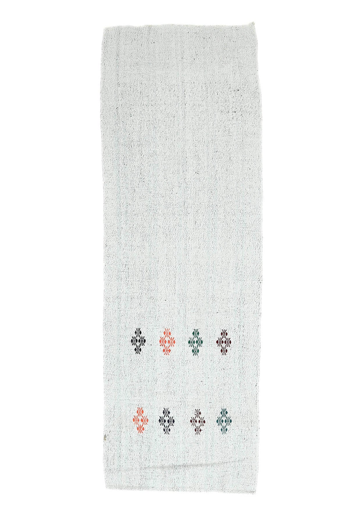 2x7 Vintage Kilim White Runner Rug