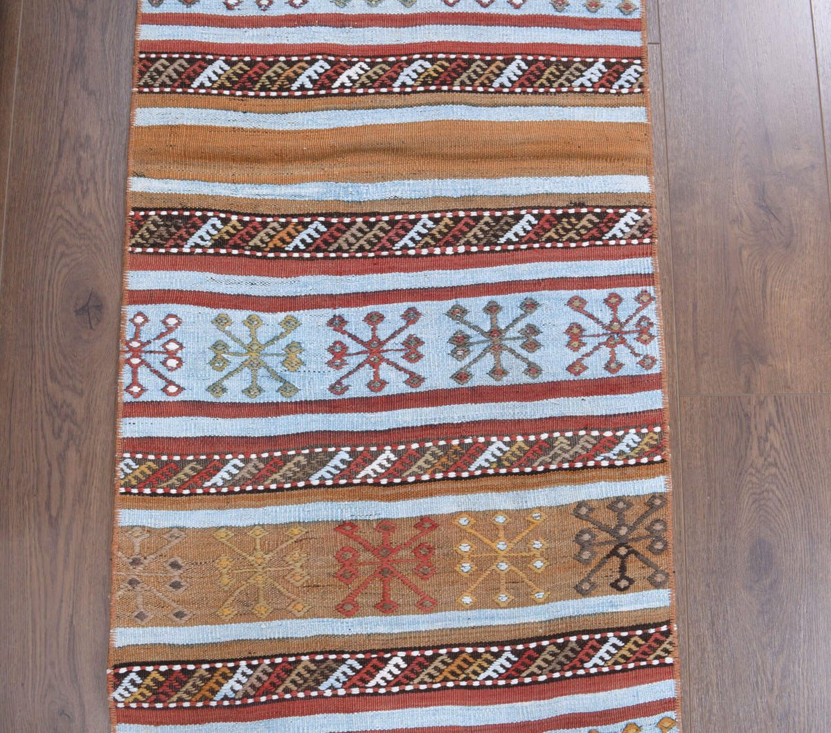 2x7 Wool Vintage Kilim Runner Rug