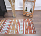 2x7 Wool Vintage Kilim Runner Rug