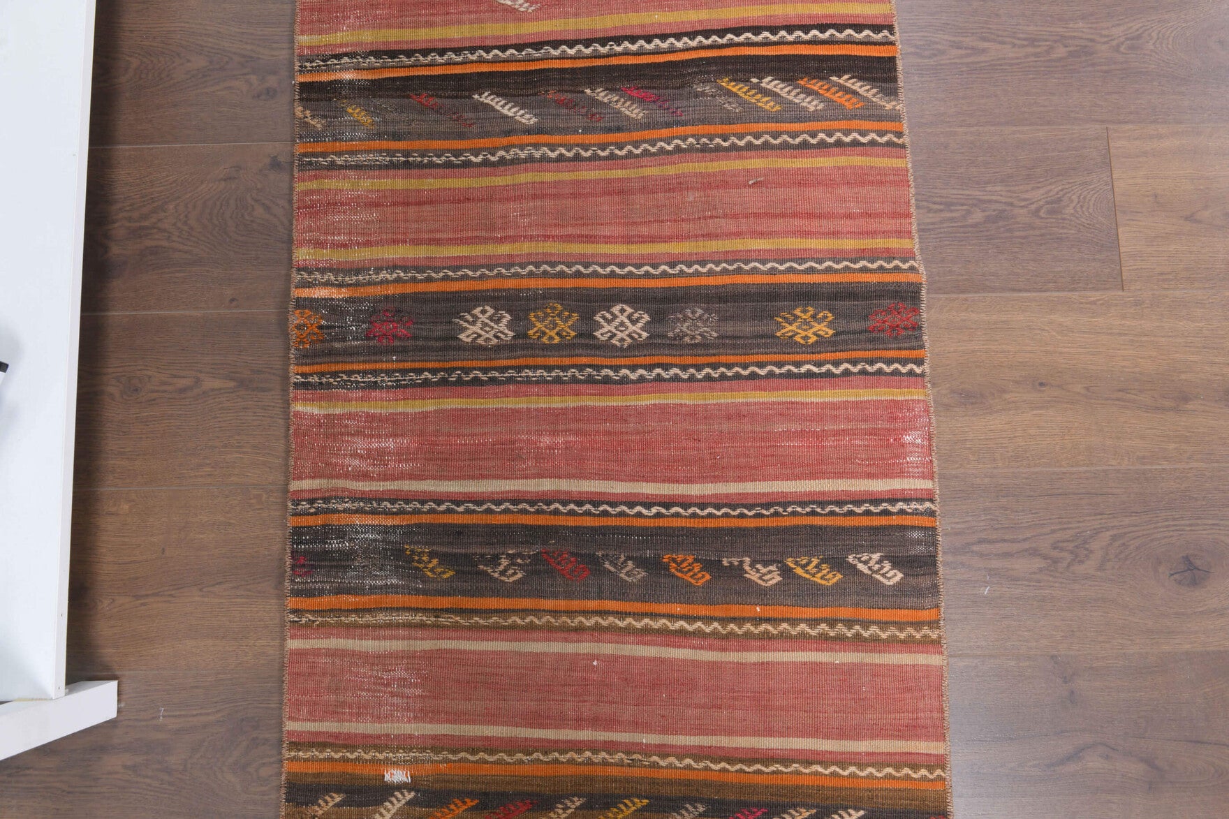 One-of-a-kind 1960s Anatolian vintage kilim runner rug in wool, 2'4" x 7'4"
