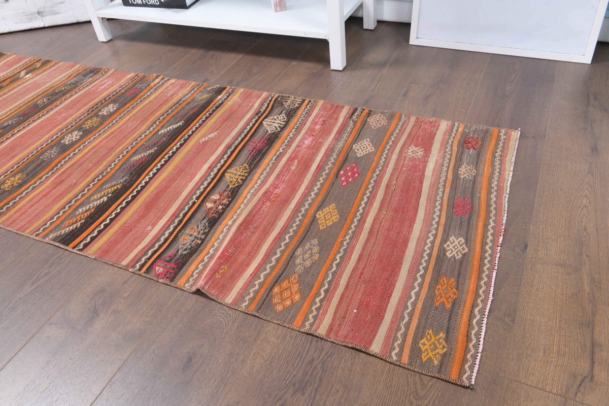 2x7 Wool Vintage Kilim Runner Rug