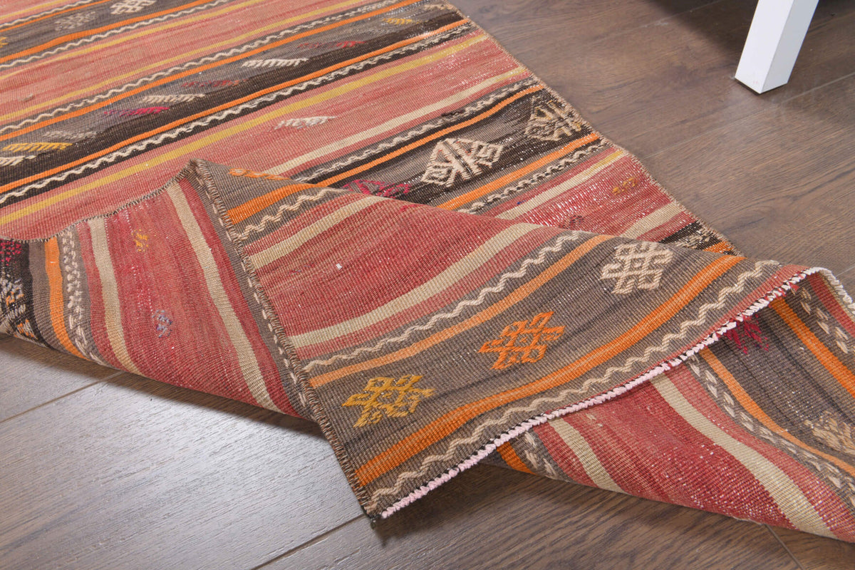 2x7 Wool Vintage Kilim Runner Rug
