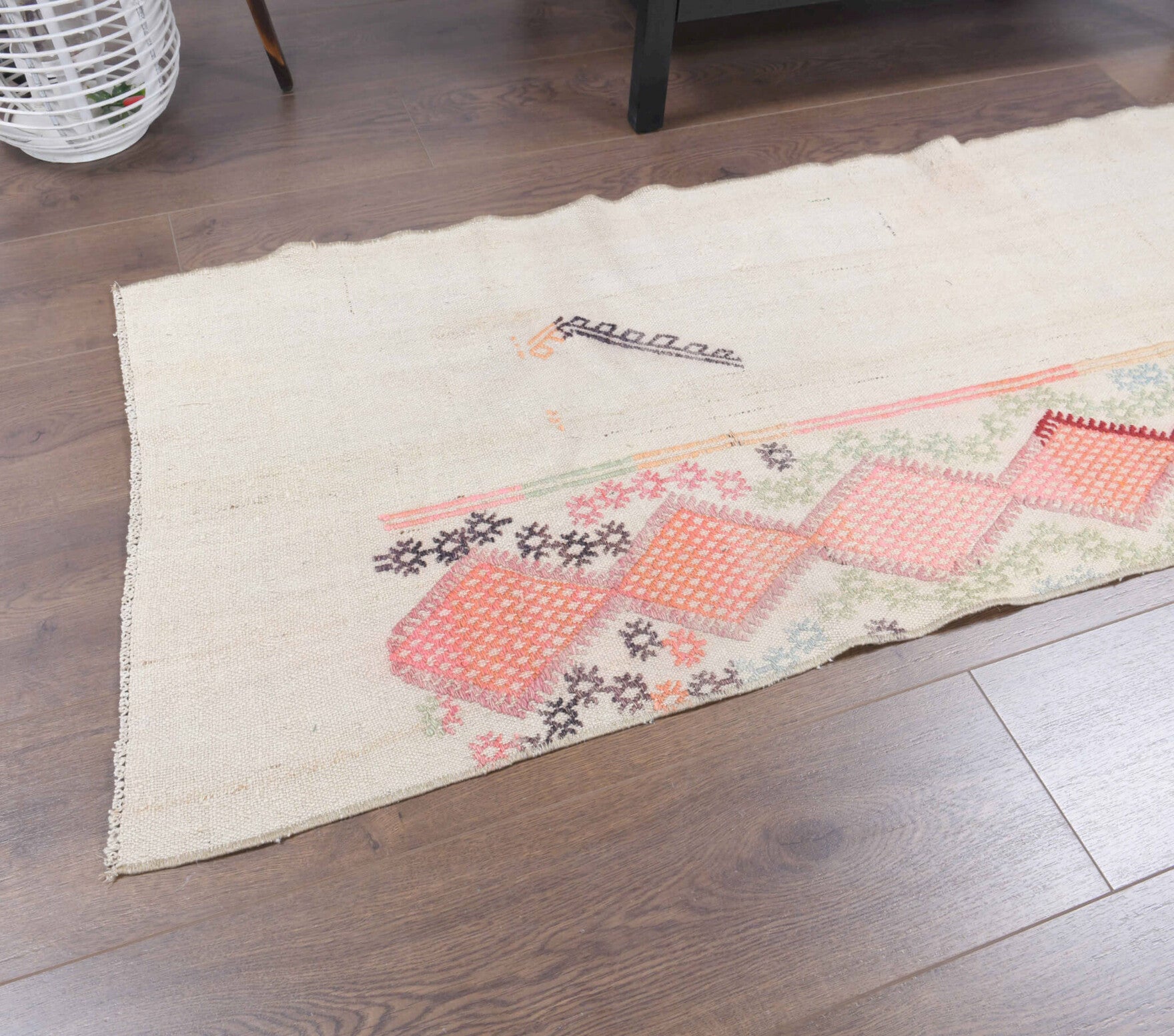 One-of-a-kind 1960s Anatolian vintage kilim runner rug in wool, 2' x 6'9"