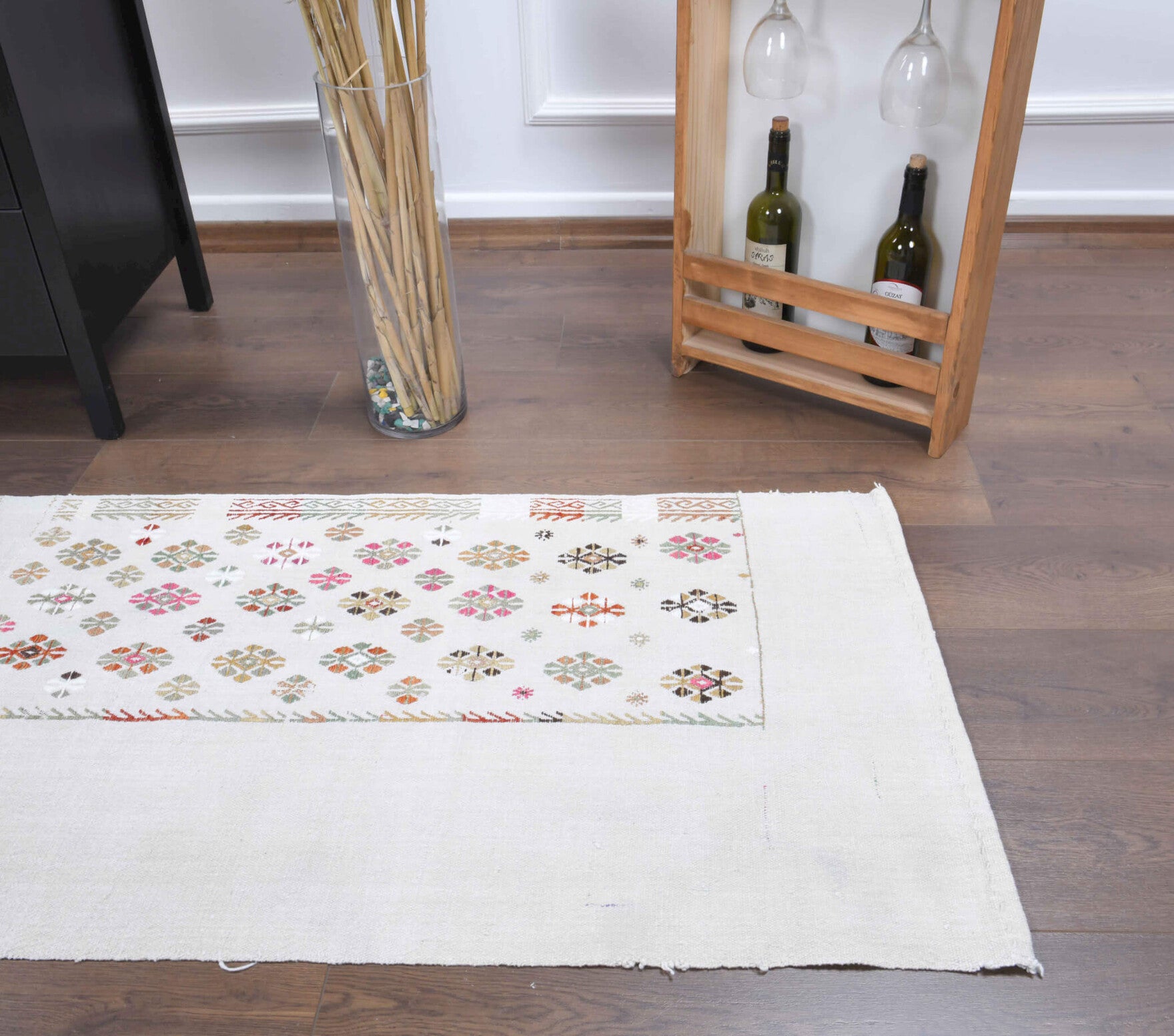 Handwoven flatweave wool runner from Anatolia, Turkey – 2x7 Wool Vintage Kilim Runner Rug 2'3" x 7'1"