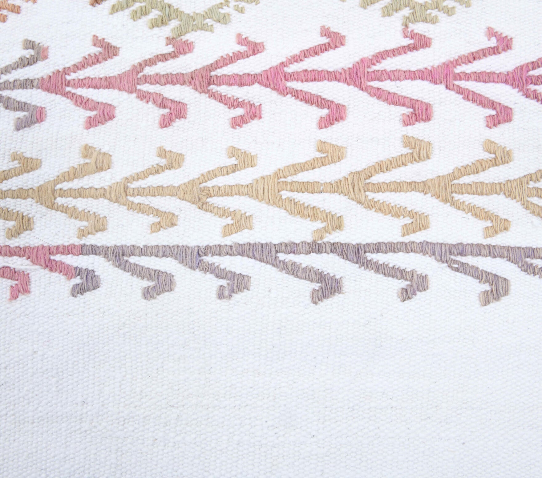 Authentic Anatolian vintage kilim runner rug (1960s) with ikat design – one-of-a-kind at Fame Rugs