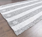 Trapezous runner: 1960s handwoven flatweave Anatolian runner with striped motifs