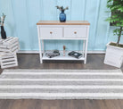 Trapezous – vintage striped runner for living room or hallway, 2'5" x 7'7" (74x230 cm)