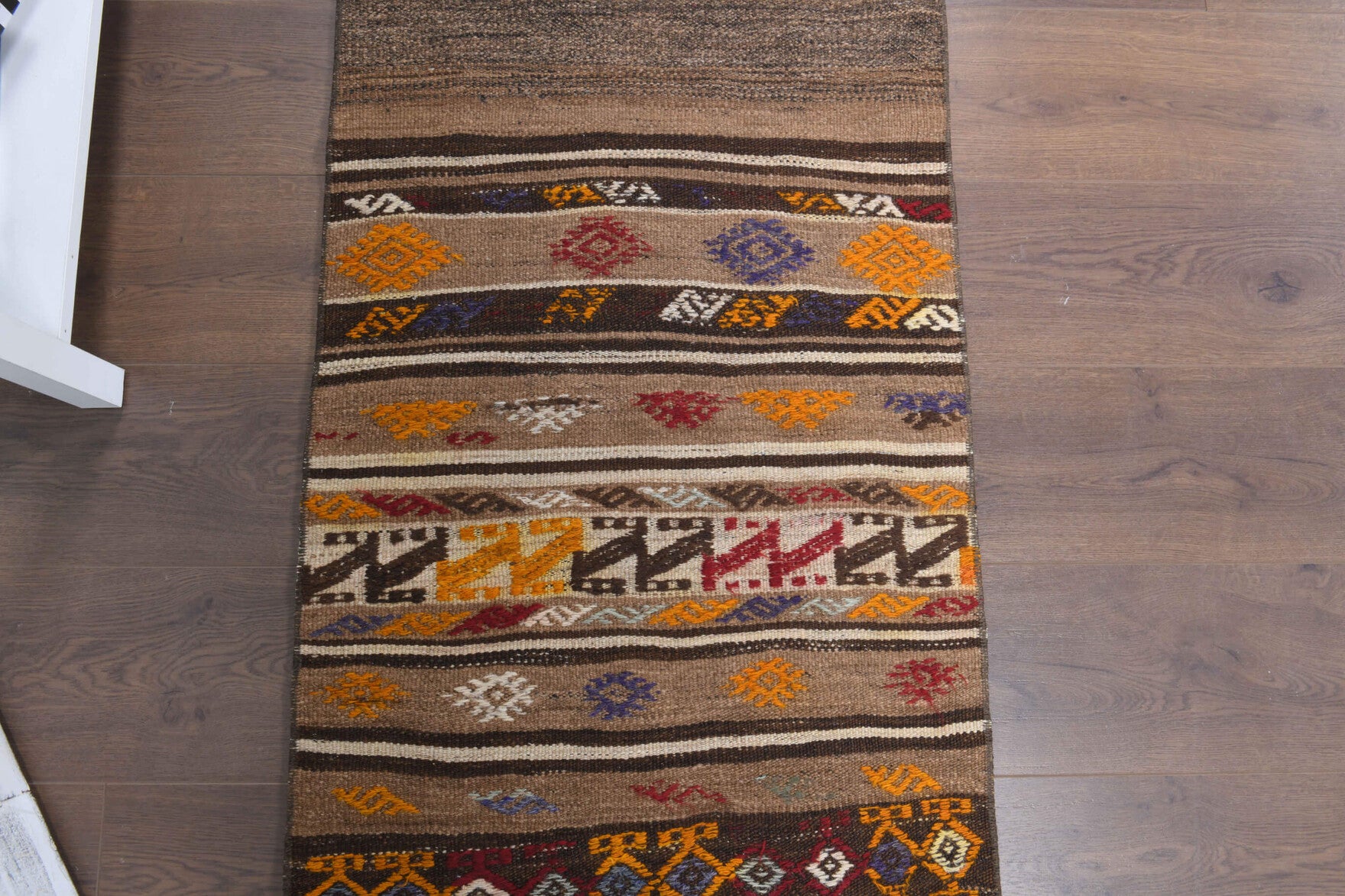 One-of-a-kind 1960s Anatolian vintage kilim runner rug in wool, 2' x 7'8"