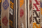 Zambakusa runner: 1960s handwoven flatweave Anatolian runner with striped motifs