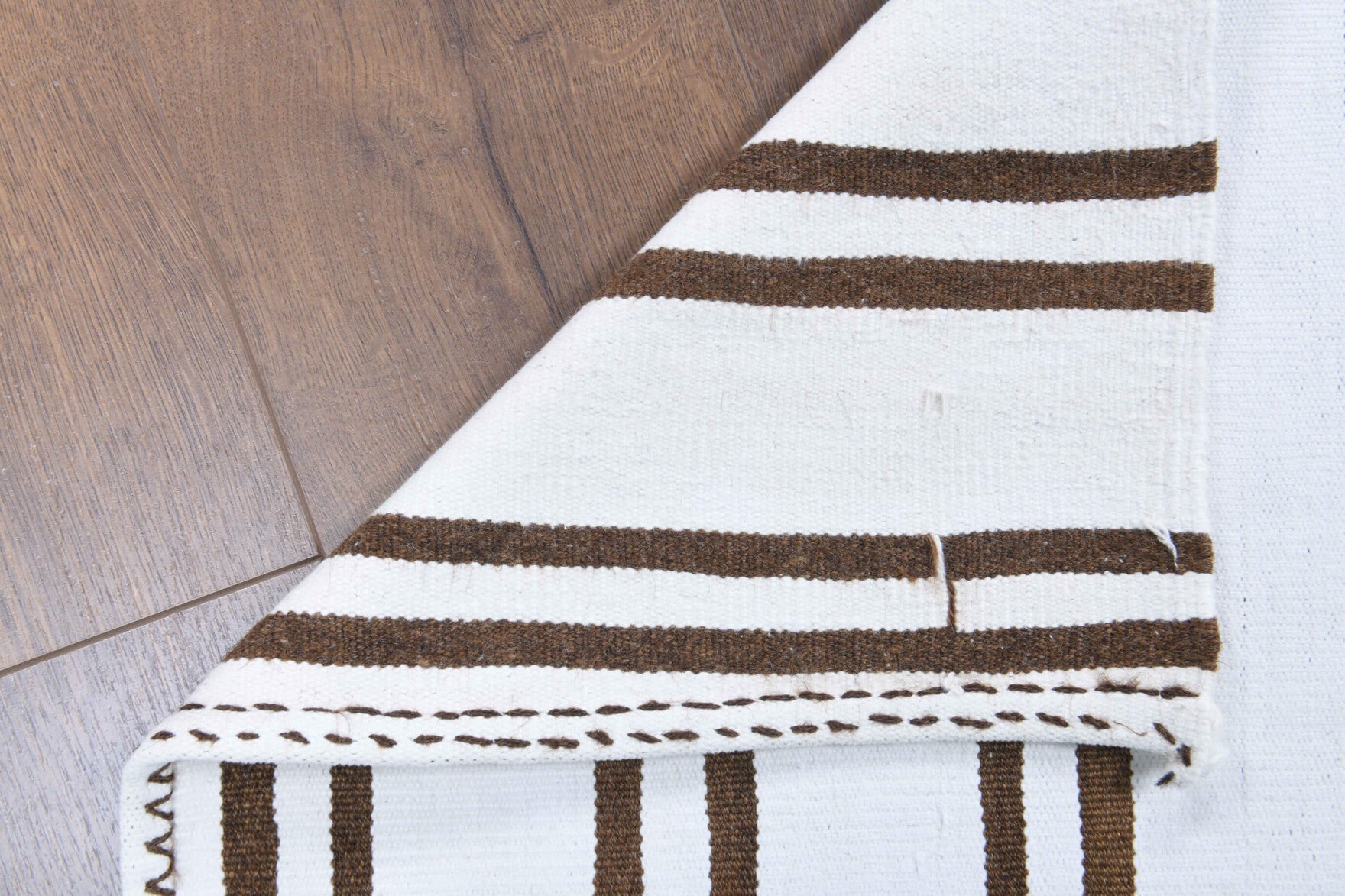 Handwoven flatweave wool runner from Anatolia, Turkey – 2x8 Wool Vintage Kilim Runner Rug 2'2" x 7'10"