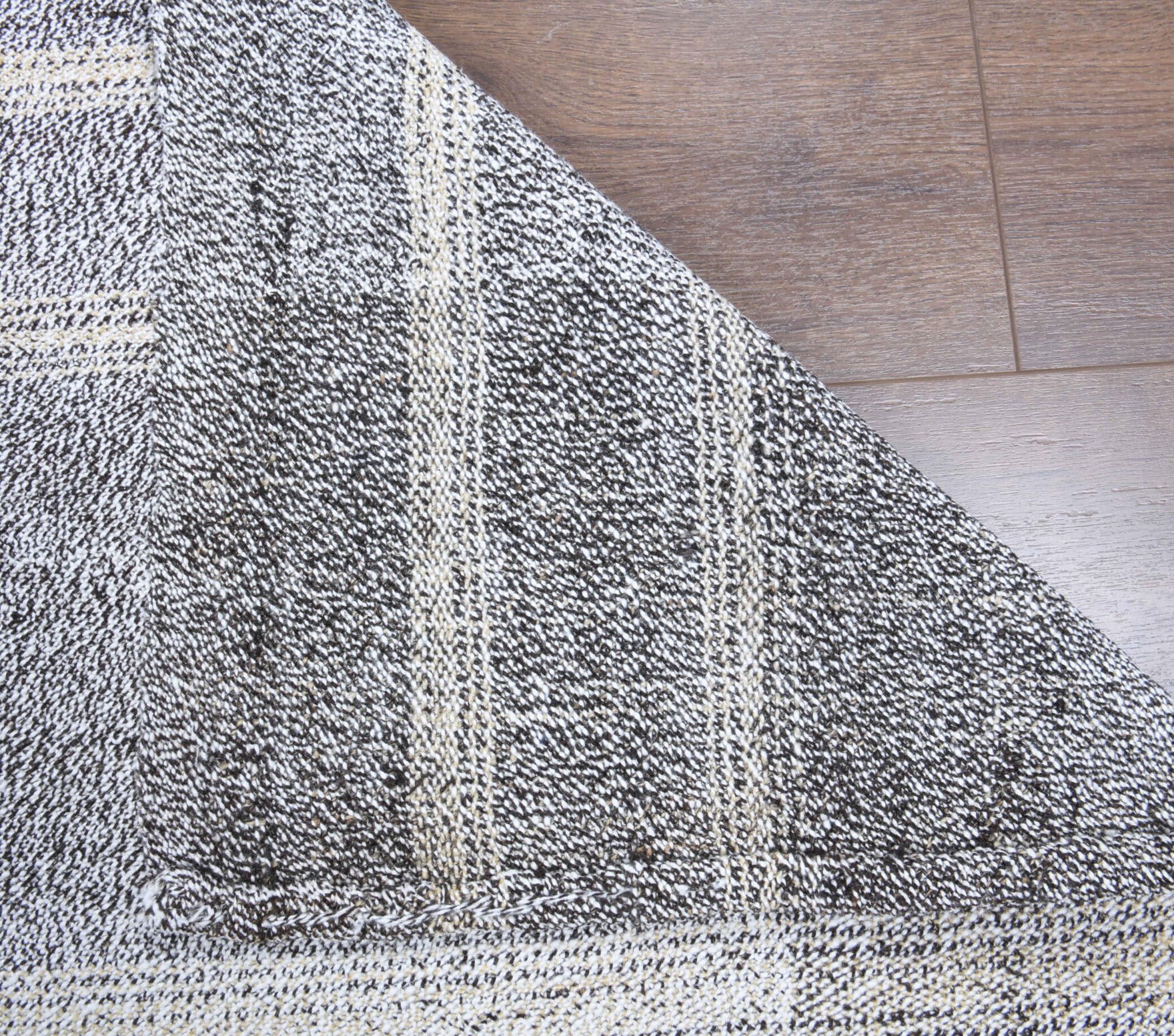 Tubacihan runner: 1960s handwoven flatweave Anatolian runner with striped motifs