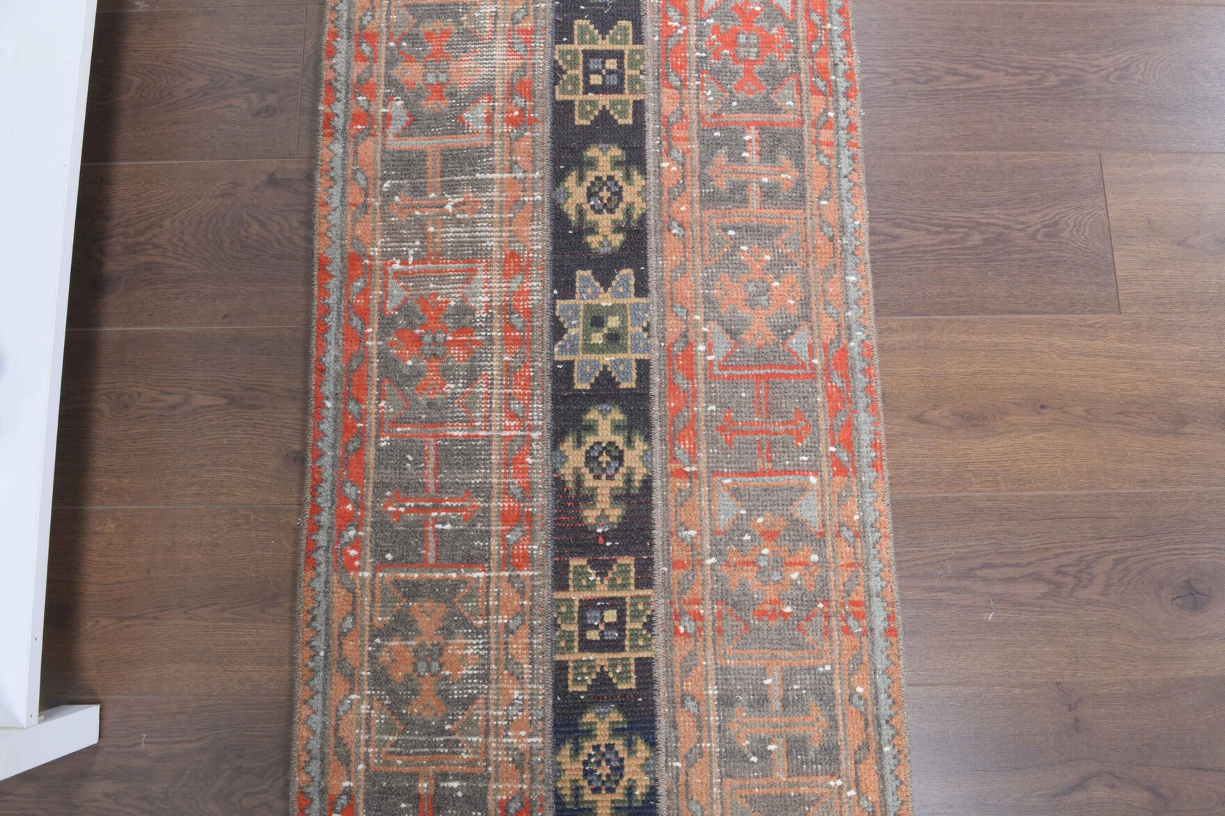 Handmade wool runner from Anatolia, Turkey – 2x9 Handmade Patchwork Runner Rug 2' x 8'7"