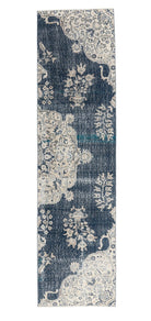 Vintage Blue Anatolian Runner Rug