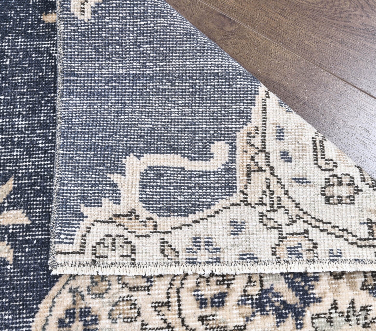 Vintage Blue Anatolian Runner Rug