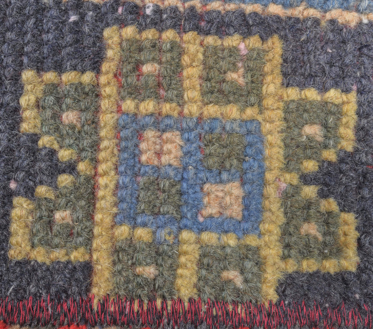 Authentic Anatolian vintage patchwork runner rug (1970s) with ikat design – one-of-a-kind at Fame Rugs