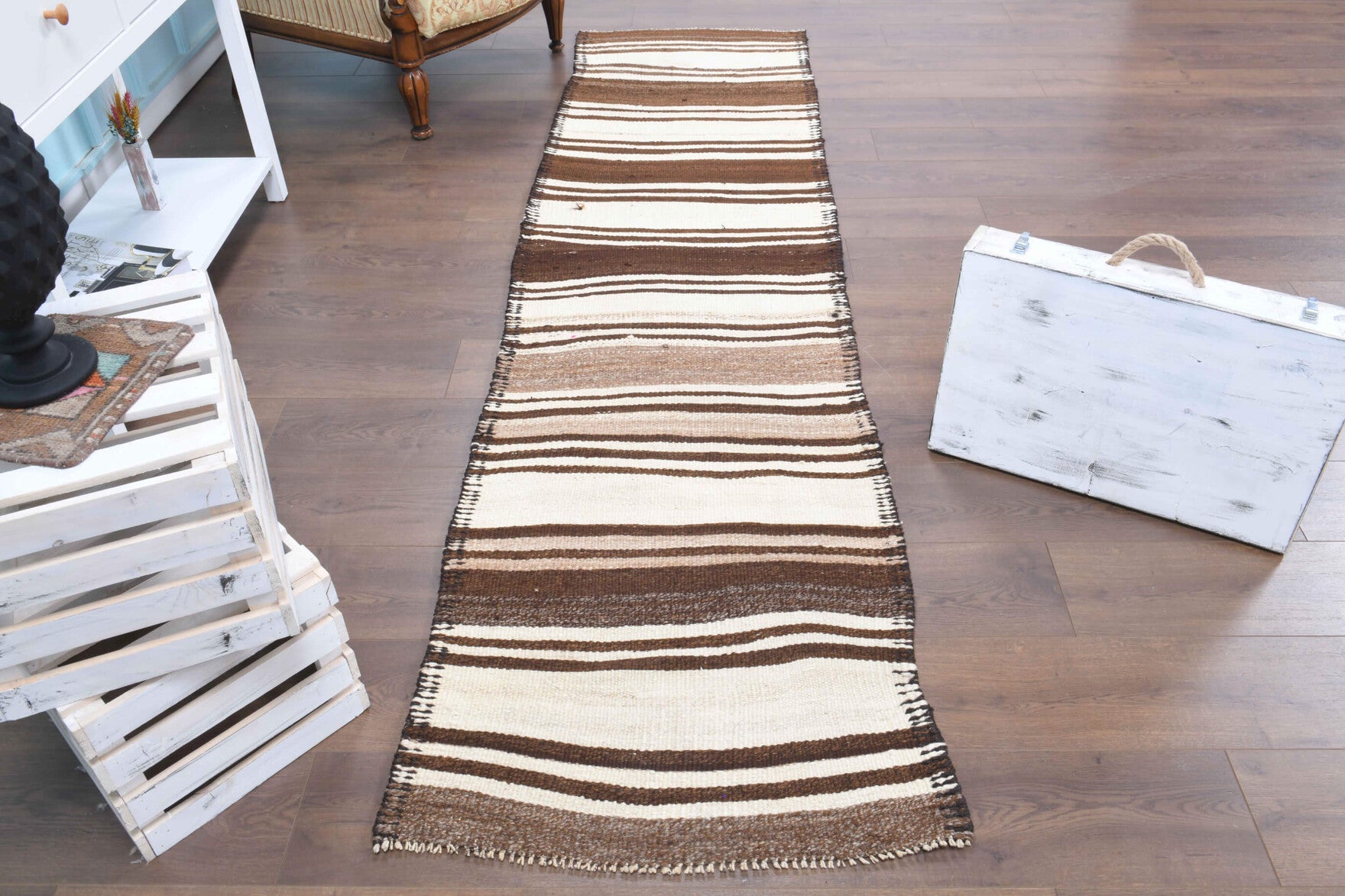2x9 Wool Vintage Runner Rug