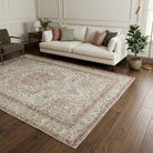 Floral pattern on the Ianthesthene vintage area rug – handmade in Anatolia, Turkey