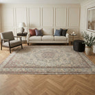 Floral pattern on the Ianthesthene vintage area rug – handmade in Anatolia, Turkey