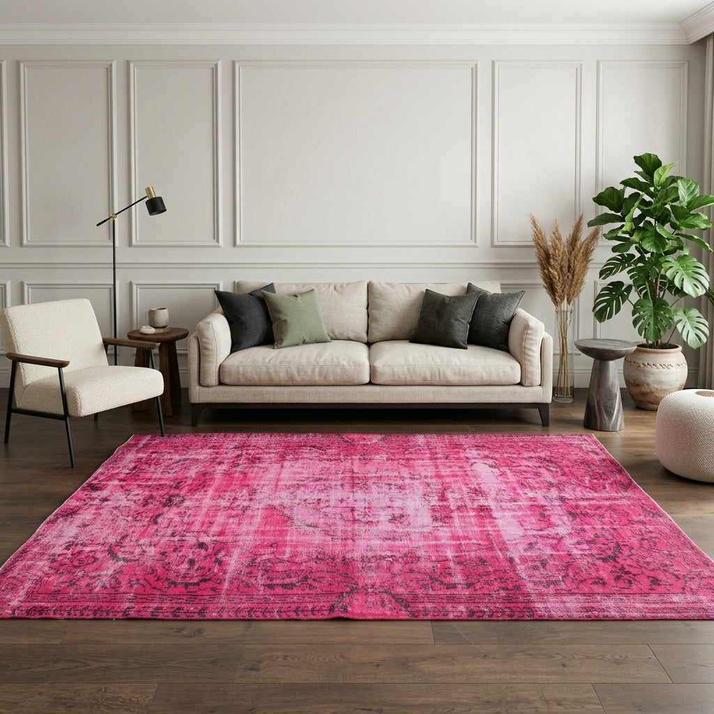 Kadersu Vintage Area Rug by Fame Rugs – one-of-a-kind overdyed vintage rug from the 1970s