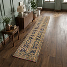 Ikat pattern on the Amaranththalia vintage patchwork runner rug – handmade in Anatolia, Turkey
