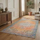 Oriental pattern on the Hedyphrosyne antique washed vintage area rug – handmade in Anatolia, Turkey