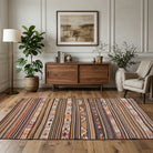 Pattern on the Ceylantac vintage kilim rug – handwoven flatweave in Anatolia, Turkey