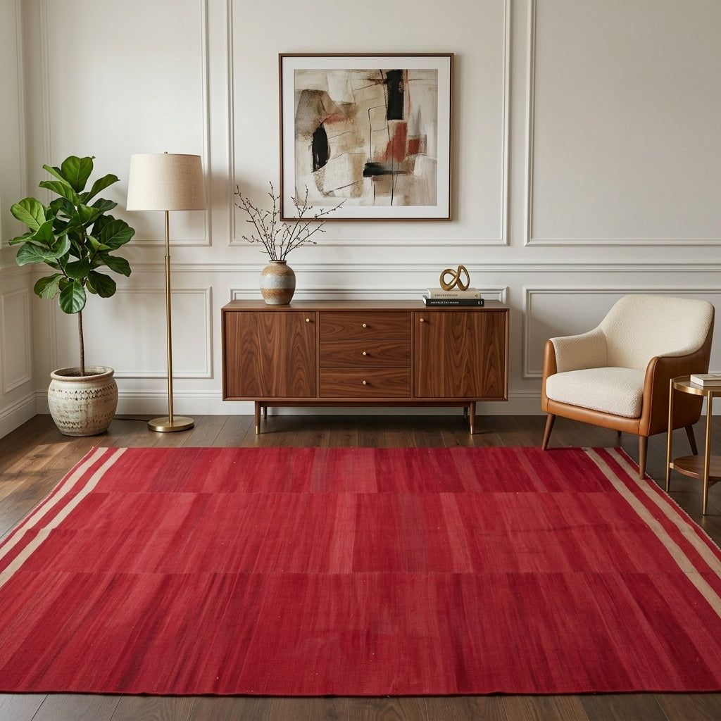 Solid pattern on the Ceydanisin vintage kilim rug – handwoven flatweave in Anatolia, Turkey