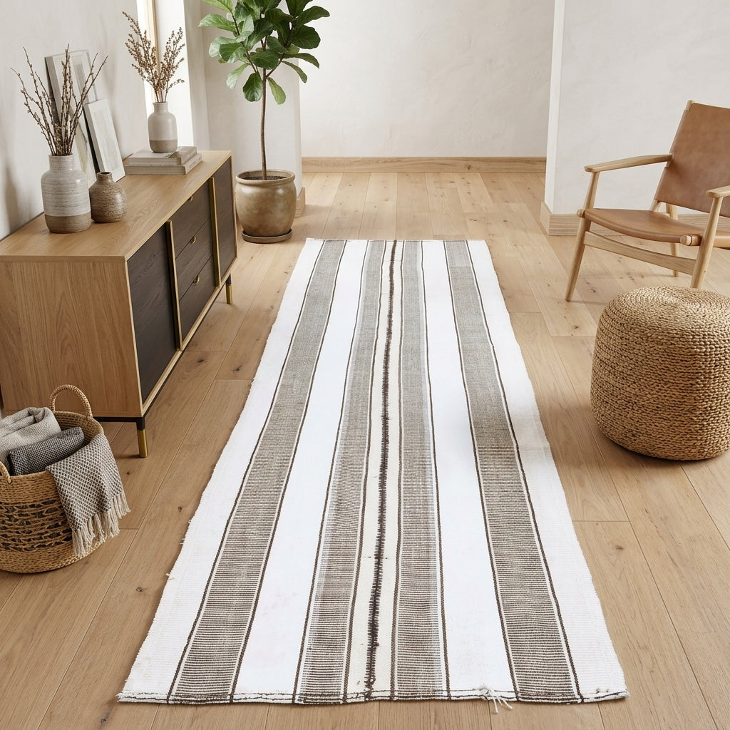Pattern on the Yakutruh vintage kilim runner rug – handwoven flatweave in Anatolia, Turkey