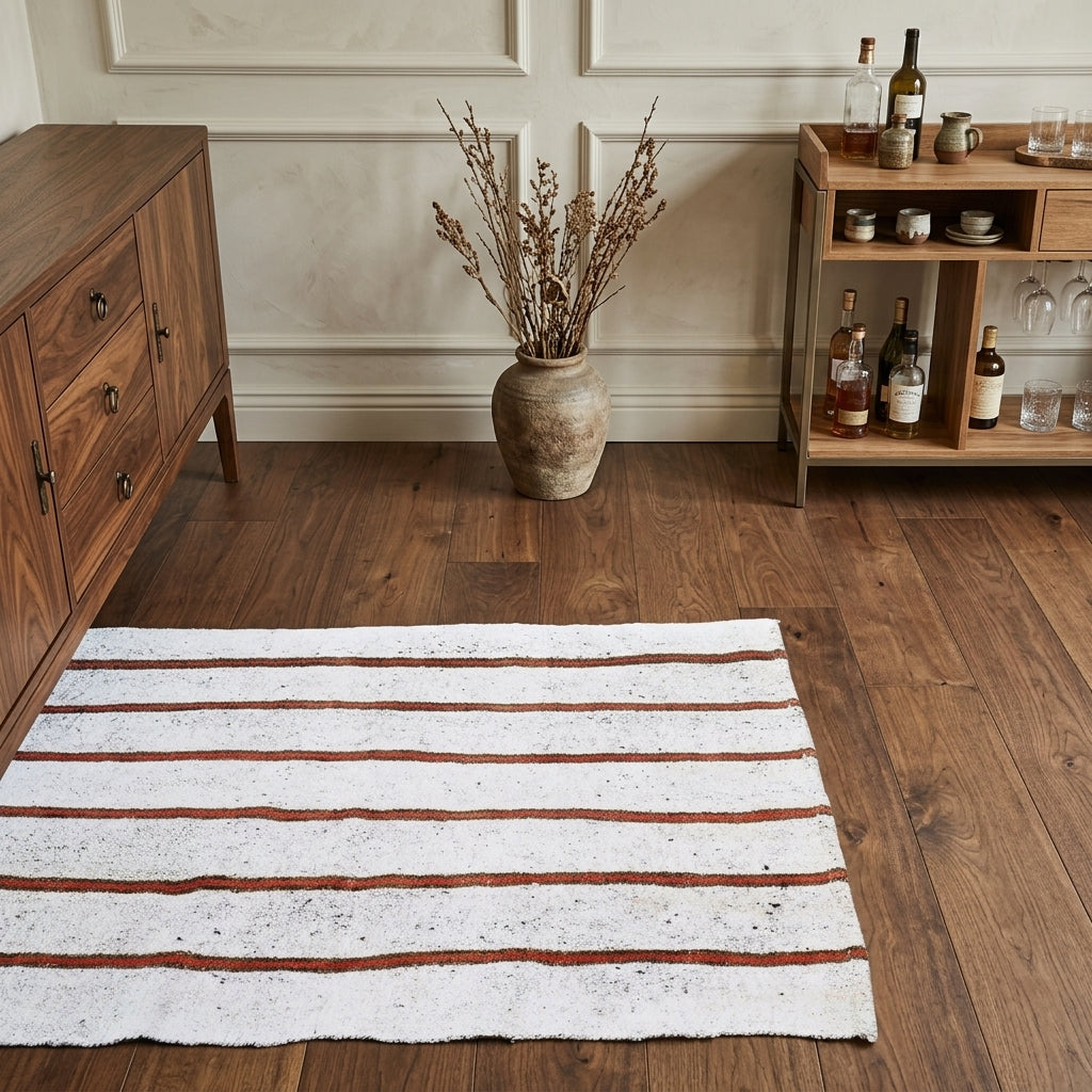 Pattern on the Umran vintage kilim runner rug – handwoven flatweave in Anatolia, Turkey