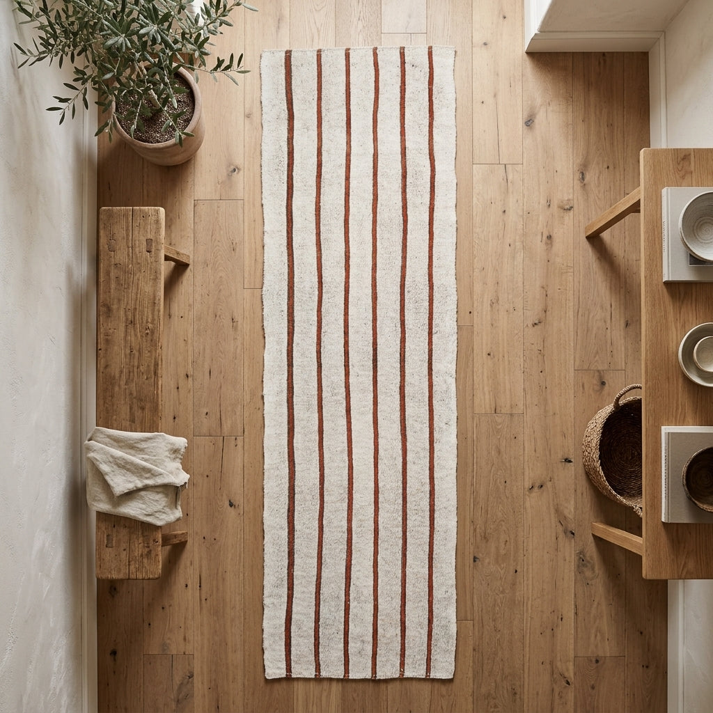 Pattern on the Umran vintage kilim runner rug – handwoven flatweave in Anatolia, Turkey