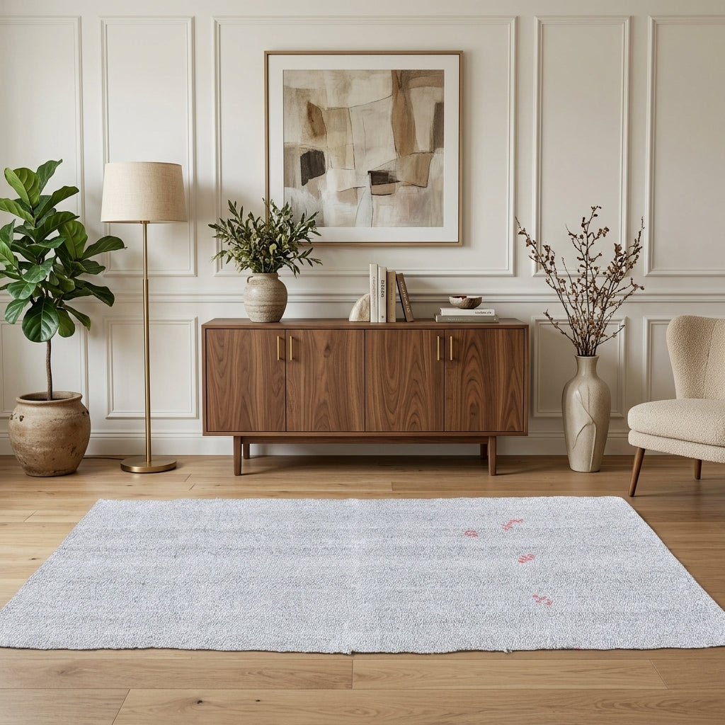Solid pattern on the Theogena vintage kilim runner rug – handwoven flatweave in Anatolia, Turkey
