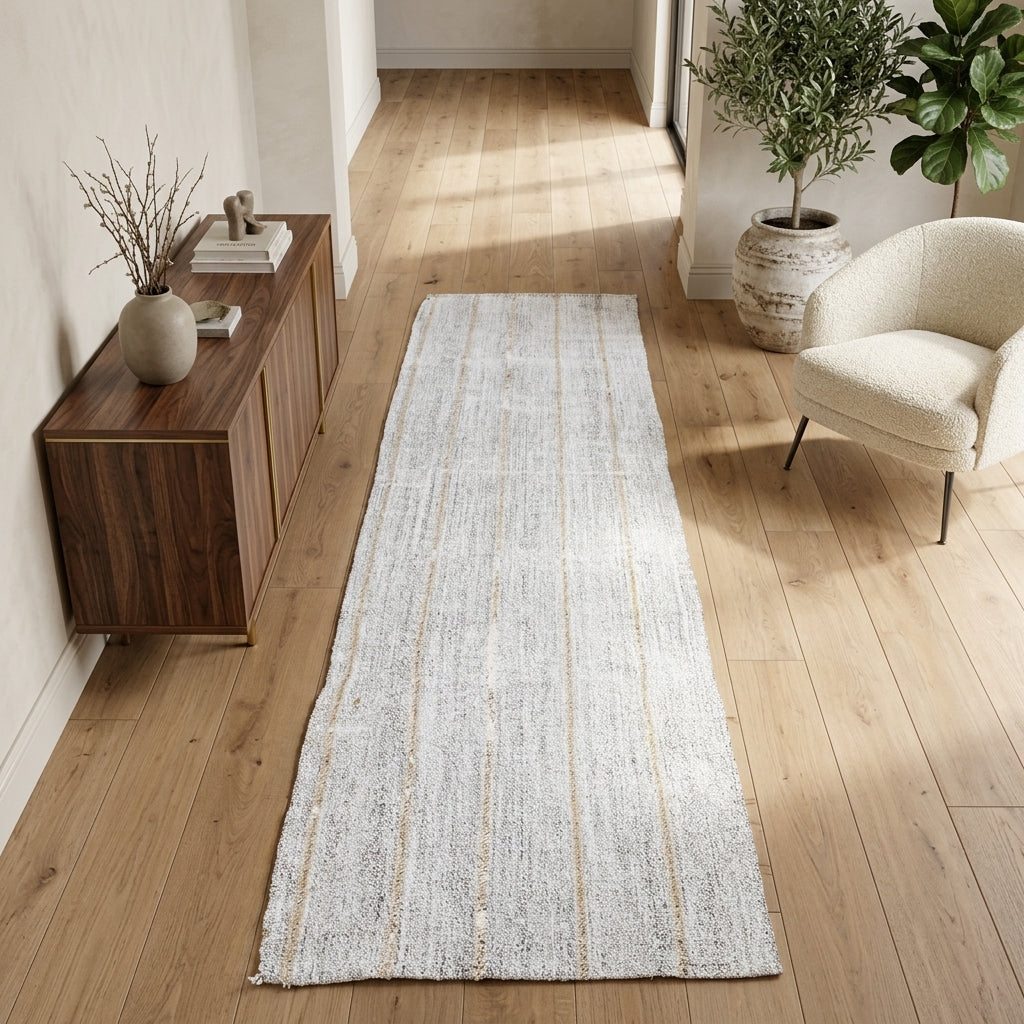 Solid pattern on the Thalassonesia vintage kilim runner rug – handwoven flatweave in Anatolia, Turkey