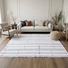 Striped pattern on the Egeyar vintage kilim rug – handwoven flatweave in Anatolia, Turkey