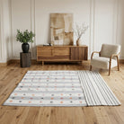 Ikat pattern on the Armine vintage kilim rug – handwoven flatweave in Anatolia, Turkey