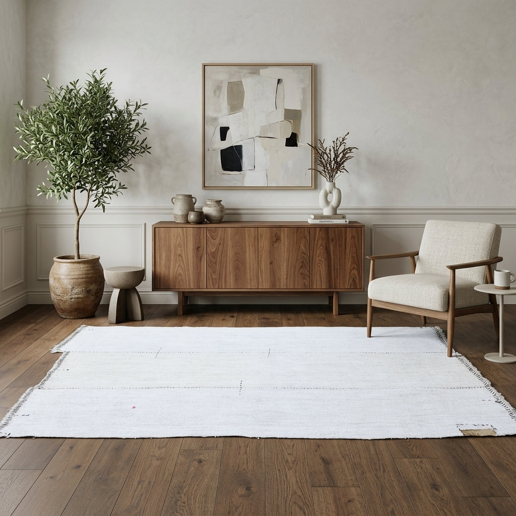 Solid pattern on the Argyrogena vintage kilim runner rug – handwoven flatweave in Anatolia, Turkey