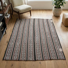 Ikat pattern on the Anthopheme vintage kilim rug – handwoven flatweave in Anatolia, Turkey
