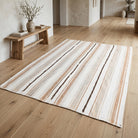 Striped pattern on the Anthippa vintage kilim rug – handwoven flatweave in Anatolia, Turkey